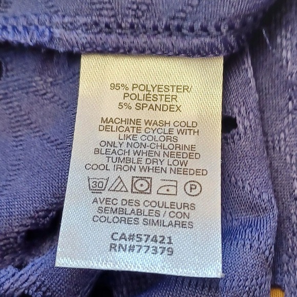 Ann Taylor Factory Size M Flutter Sleeve Eyelet Knit Top Tee Tunic Navy Blue NEW - Picture 6 of 8